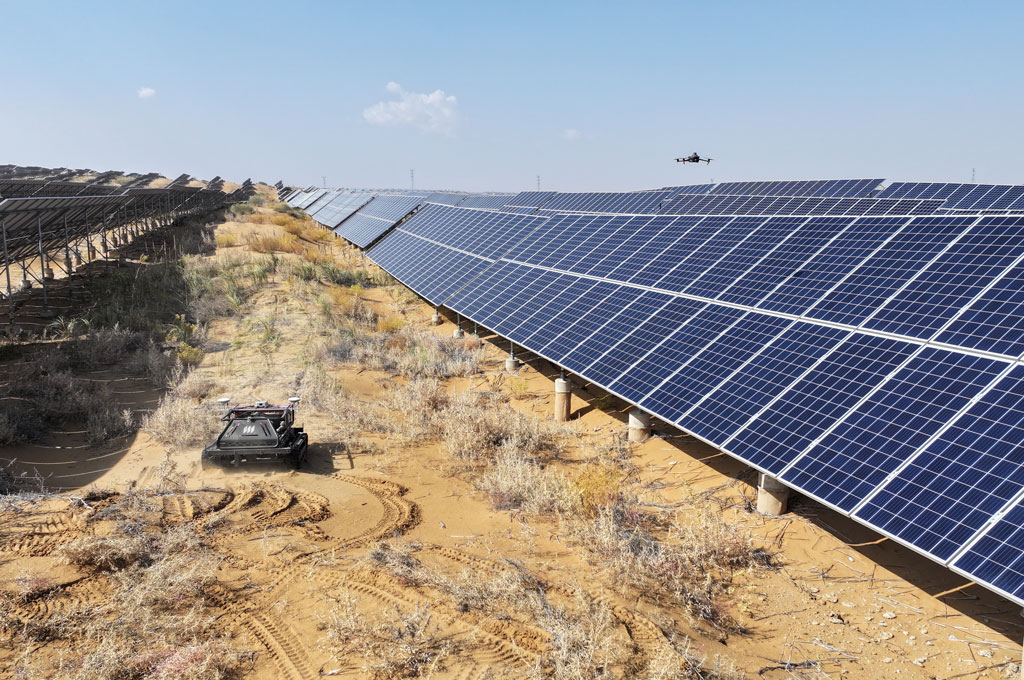 沙戈荒光伏除草巡检